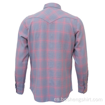 Camisa casual de algodón con cuello abotonado personalizado